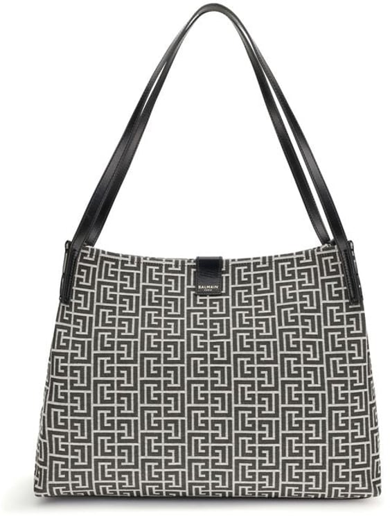 Balmain Balmain Black Cotton Shoulder Bag