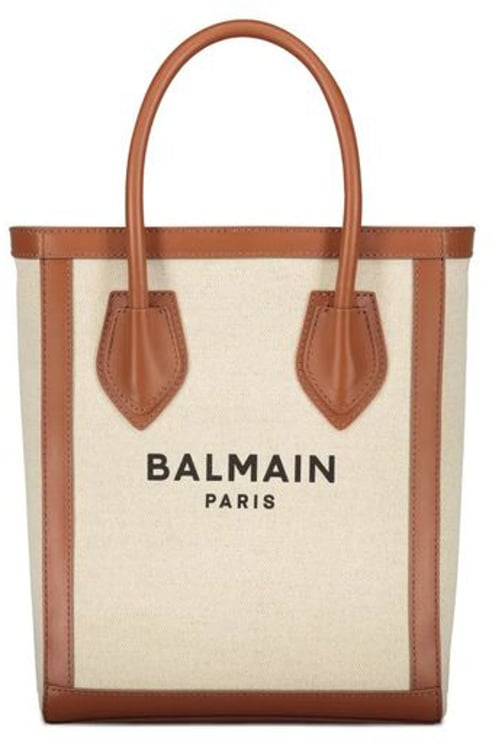 Balmain Balmain Brown Cotton Tote Bag