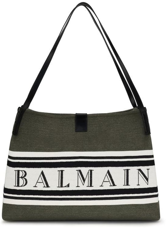 Balmain Balmain Black Cotton Shoulder Bag