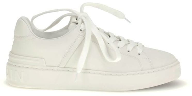 Balmain Balmain White Calf Leather Bos Taurus Low Top Sneakers