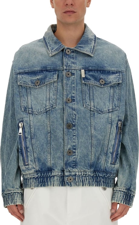 Balmain Faded Blue Cotton Denim Jacket