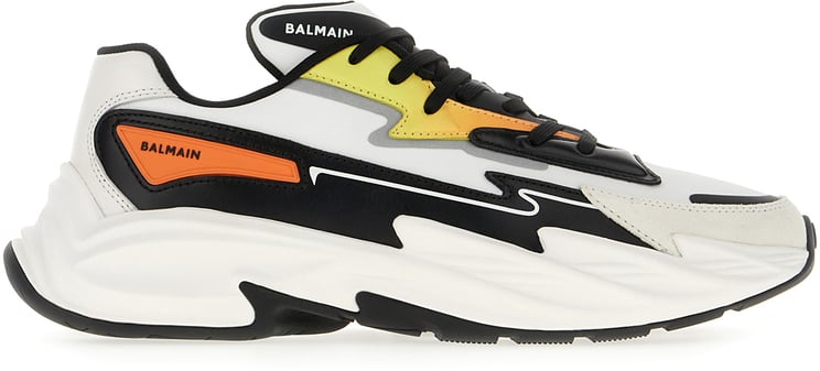 Balmain Balmain Multicolor leather and polyester blend sneakers