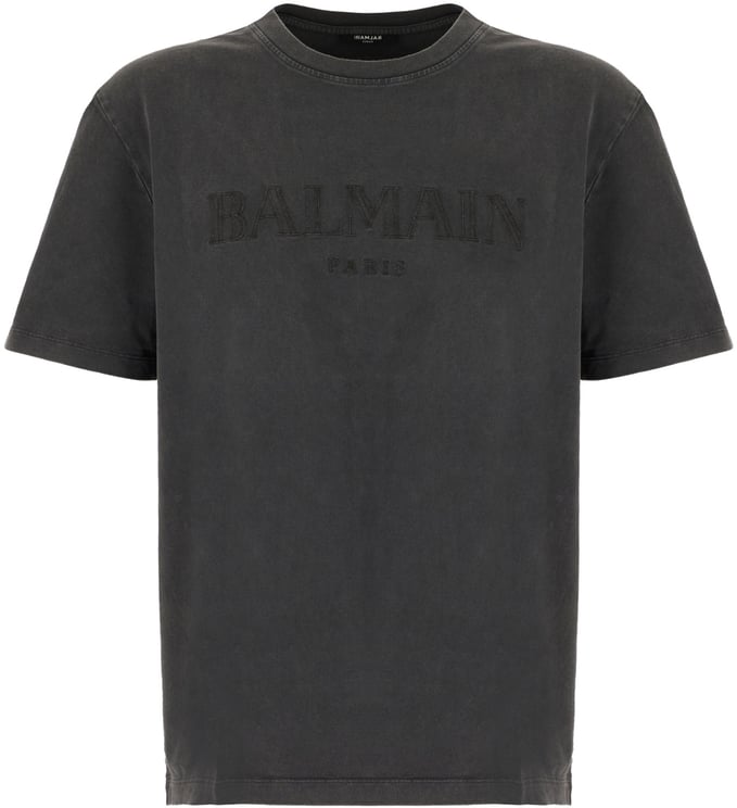 Balmain Balmain Graphite cotton t-shirt