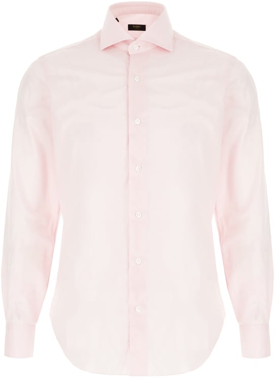 Barba Barba Pink cotton blend shirt