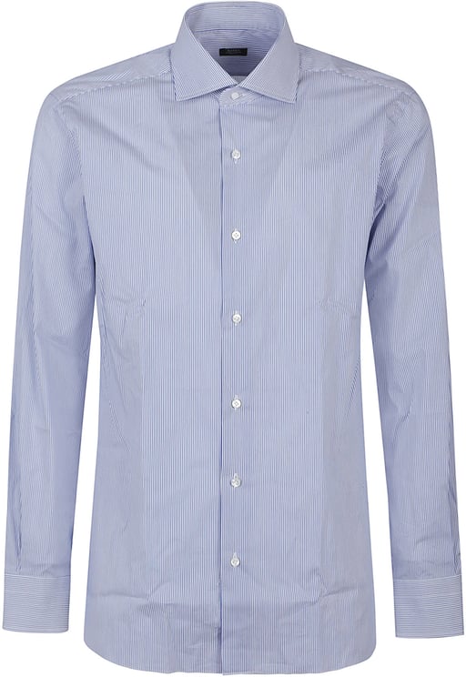Barba Napoli Long Sleeve Neck Shirt White