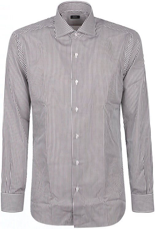 Barba Napoli Long Sleeve Neck Shirt White