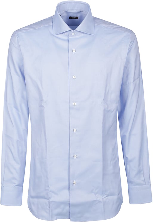 Barba Napoli Long Sleeve Neck Shirt White
