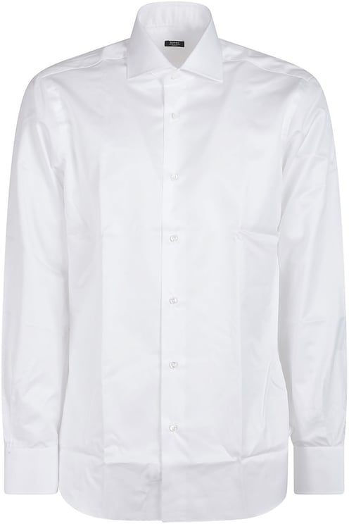 Barba Napoli Long Sleeve Neck Shirt White