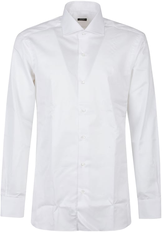 Barba Napoli Long Sleeve Neck Shirt White