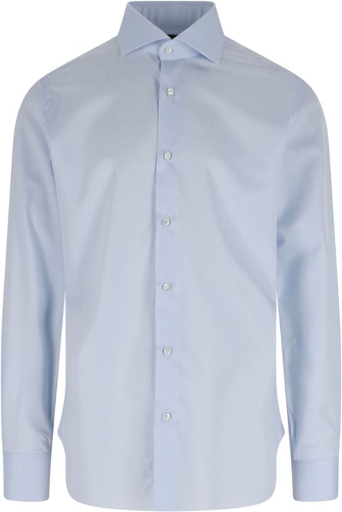 Barba Napoli Classic Cotton Shirt – Light Blue