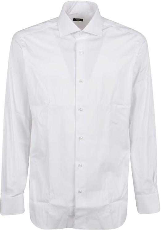 Barba Napoli Long Sleeve Neck Shirt White