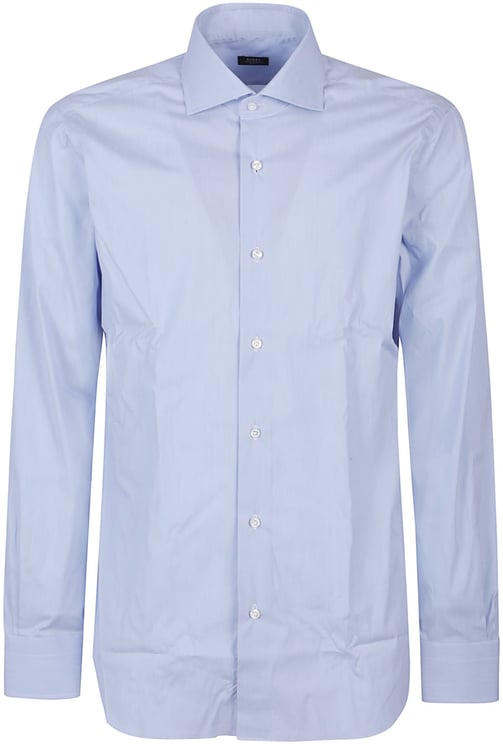 Barba Napoli Long Sleeve Neck Shirt Blue