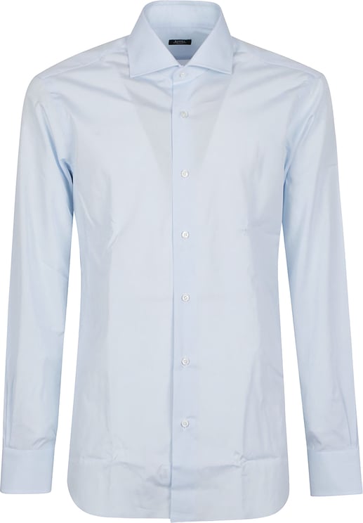 Barba Napoli Long Sleeve Neck Shirt Blue