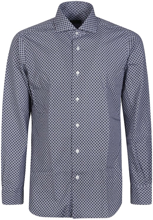 Barba Napoli Neck Shirt Blue