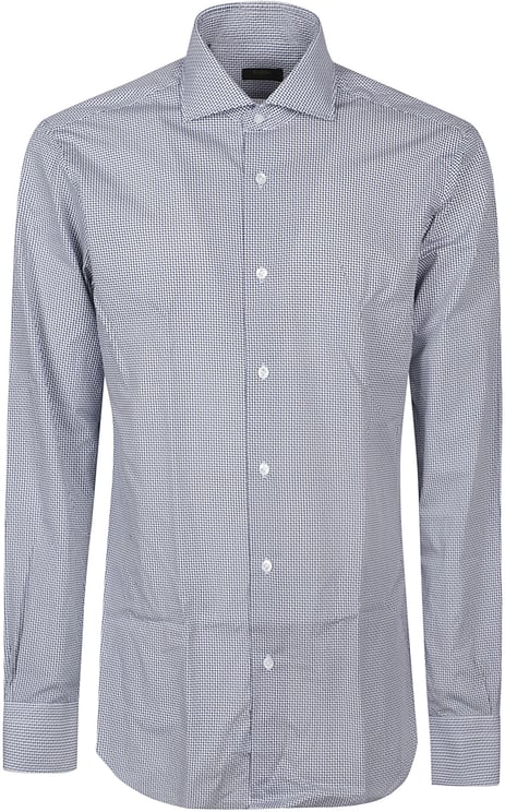 Barba Napoli Long Sleeve Neck Shirt White