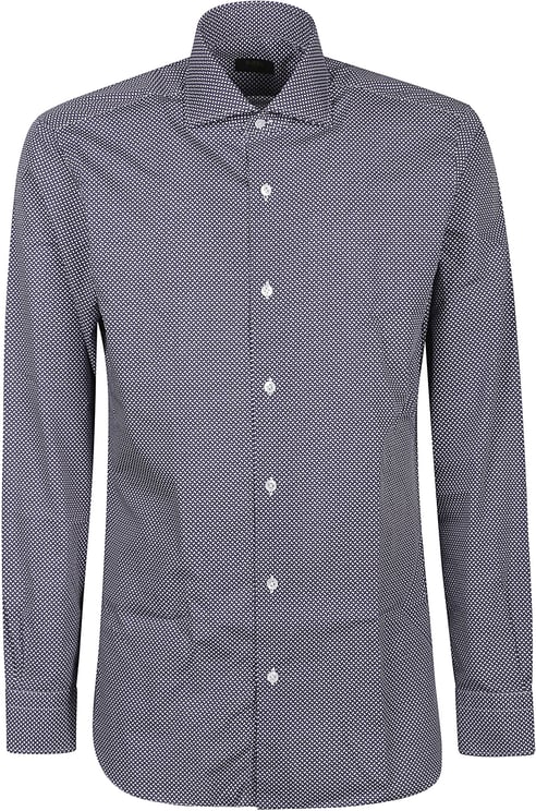 Barba Napoli Long Sleeve Neck Shirt White