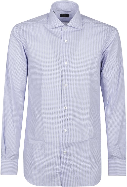 Barba Napoli Long Sleeve Neck Shirt White