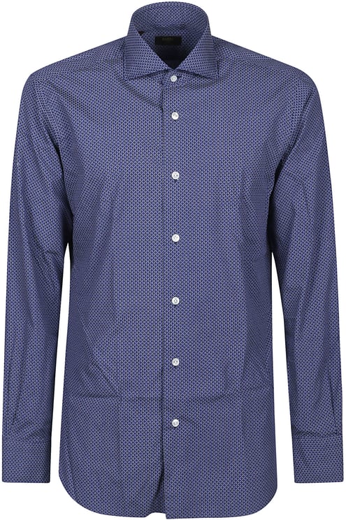 Barba Napoli Long Sleeve Neck Shirt White