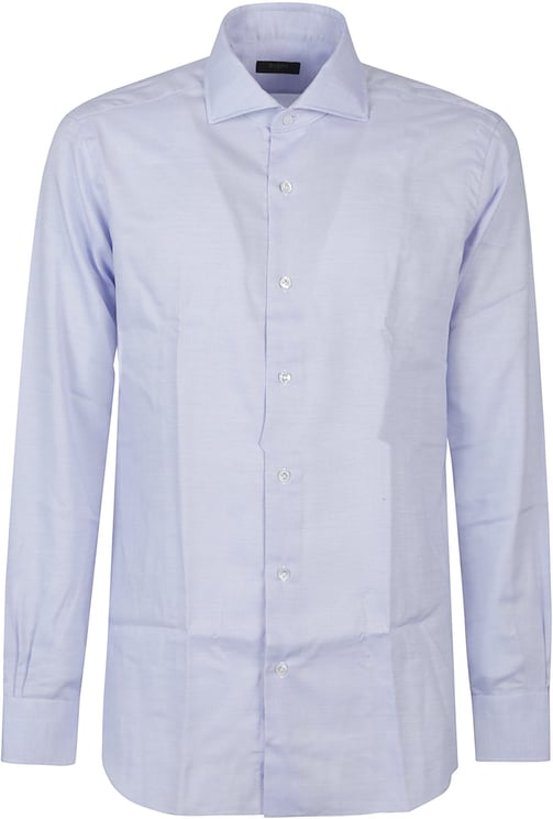 Barba Napoli Long Sleeve Neck Shirt Blue