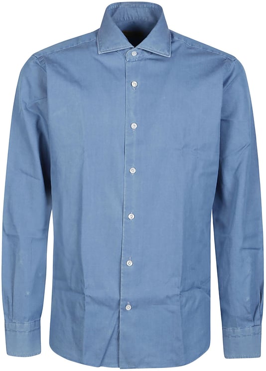 Barba Napoli Long Sleeve Beck Shirt Blue
