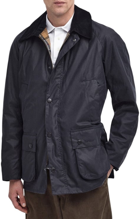 Barbour Veste Ashby waxée navy Barbour homme MWX0339 NY92