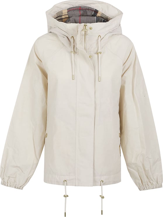 Barbour Flared Lightweight Jacket with Tartan-Lined Hood