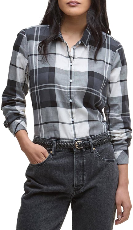 Barbour Shirts Charcoal Tartan