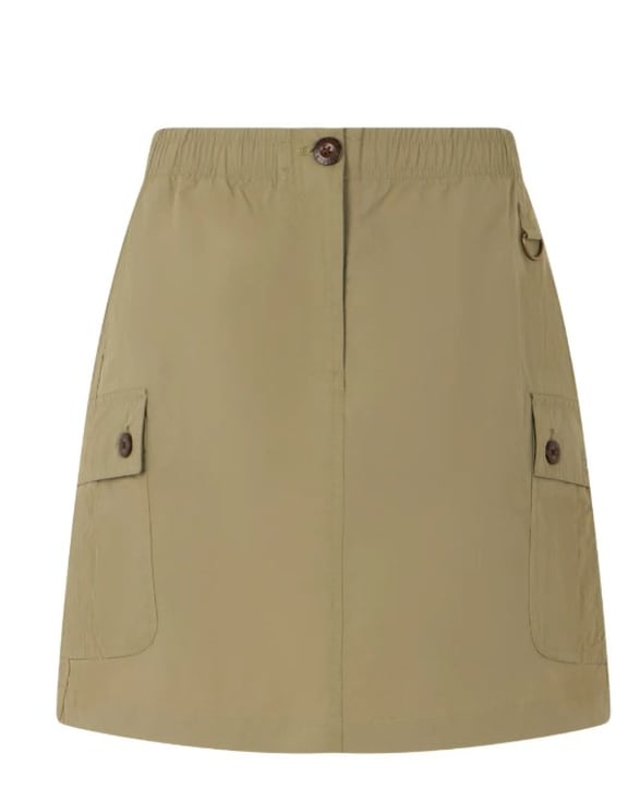Barbour Utilitarian Mini Skirt With Elasticated Waist And Cargo Pockets