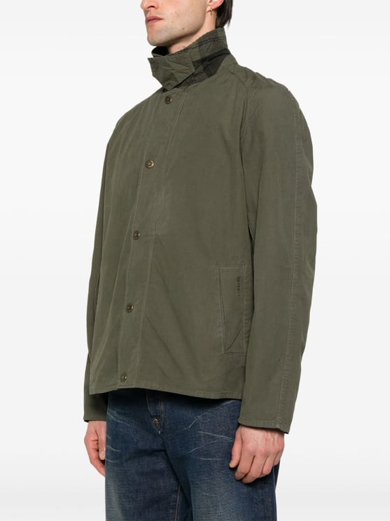 Barbour Olive Green Tracker Boxy Jacket