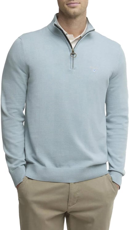 Barbour Heren Lingwood HalfZip Sweater Blauw