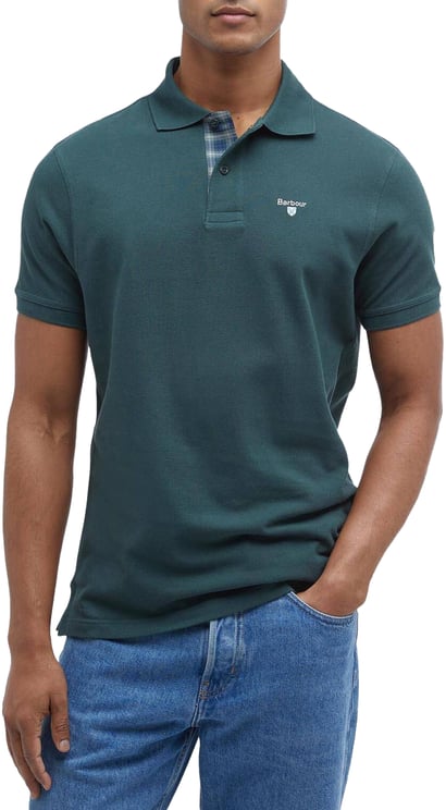 Barbour Heren Tartan Pique Polo Groen