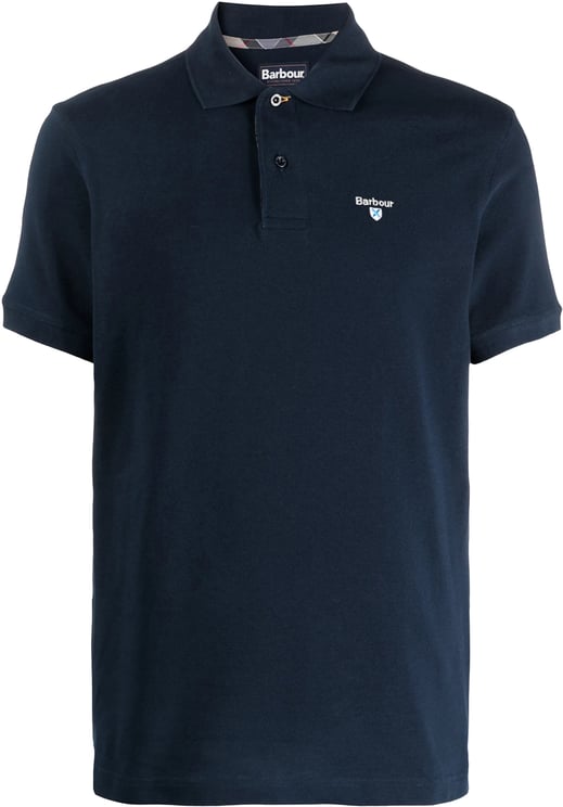 Barbour tartan pique polo darkblue (navy)