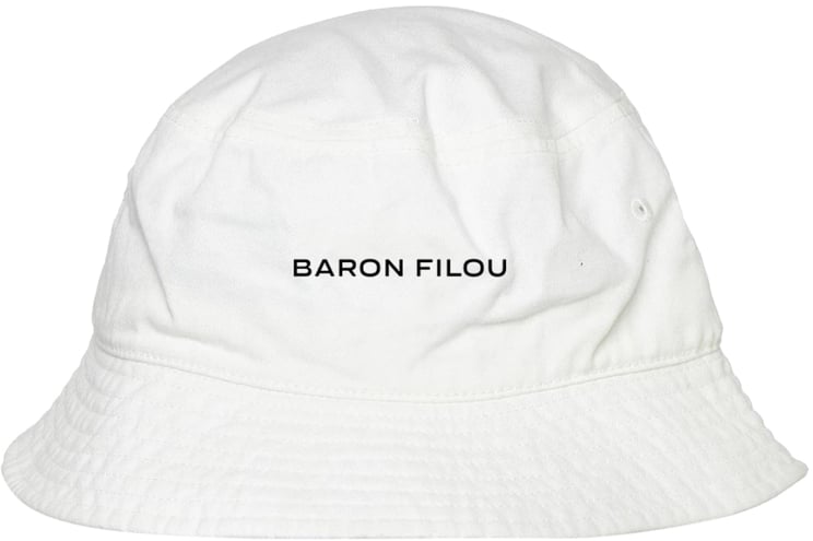 Baron Filou Organic Bucket Hat, white