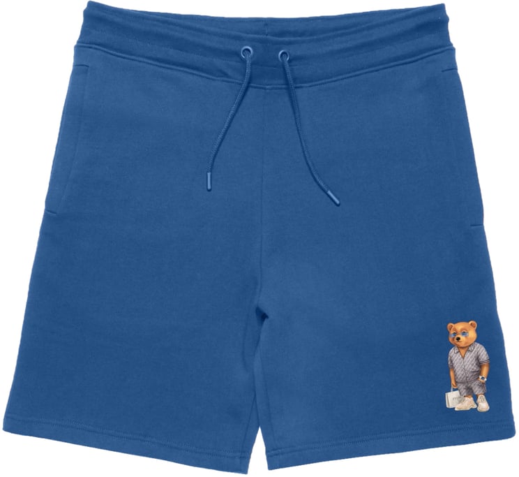 Baron Filou Organic Shorts with Print, Filou LXXVIII., blue lagoon