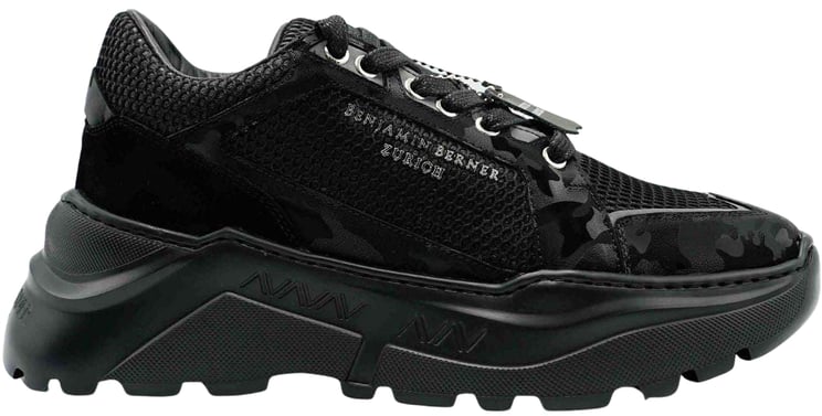 Benjamin Berner Black Reflective Camouflage Mesh