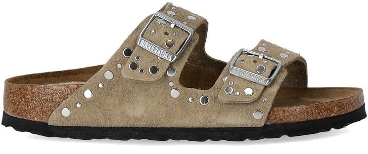 Birkenstock BIRKENSTOCK ARIZONA RIVET TAUPE SANDAL