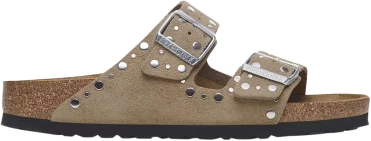 Birkenstock Birkenstock Arizona Rivet Narrow Slippers Taupe 1029390
