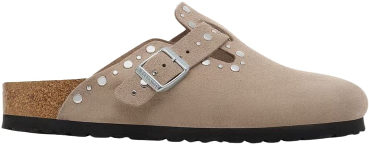 Birkenstock Birkenstock Boston Rivet Narrow Slippers Taupe 1030418