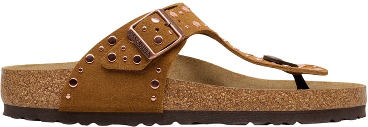 Birkenstock Birkenstock Gizeh Rivet Regular Slippers Cognac 1031649