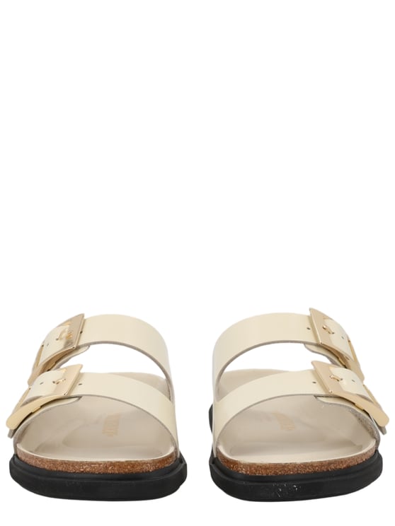 Birkenstock Neutrals Arizona Droplet Buckle Leather Sandals