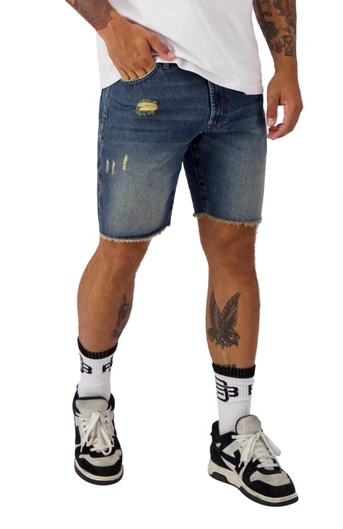 Black Bananas Cut Off  Denim Shorts