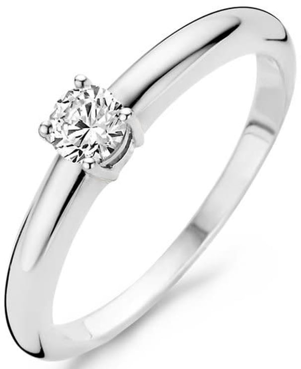 Blush 1067WZI/54 Ring 14 krt witgoud met zirkonia maat 54