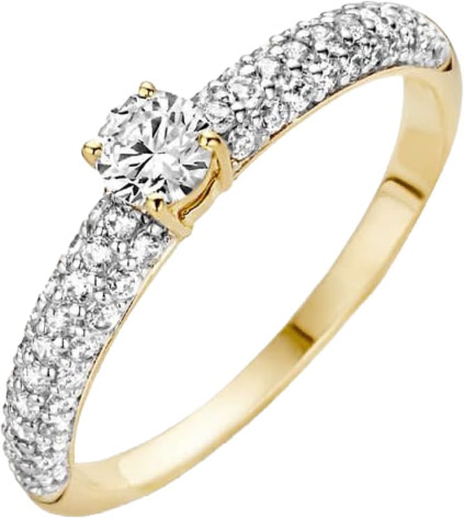 Blush 1146BZI/54 Ring 14 krt geelgoud met zirkonia maat 54
