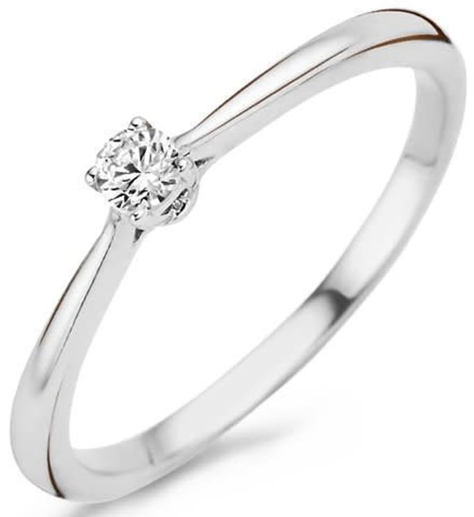 Blush Blush Ring 1186WZI/52 14k Witgoud met Briljant geslepen Zirkonia Maat 52