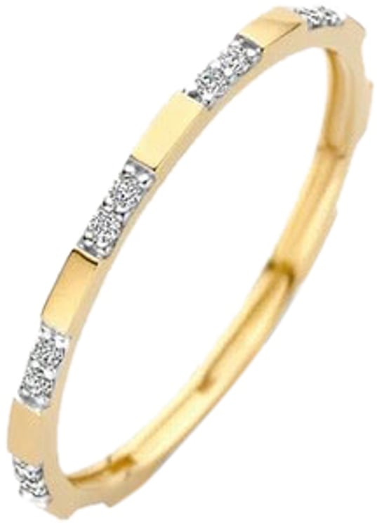 Blush Blush Ring 1260YZI/54 14k Geelgoud met Zirkonia stenen Maat 54