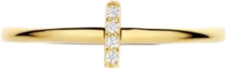 Blush Blush Ring 1270YZI/54 14k Geelgoud met Zirkonia Maat 54