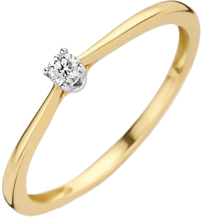 Blush Blush Ring 1621BDI/54 14k Geelgoud met 0.06ct Diamant Maat 54
