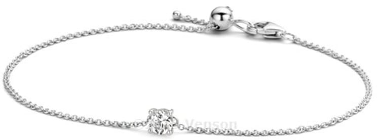 Blush Blush Armband 2166WZI 14k Witgoud met Briljant geslepen Zirkonia 18cm