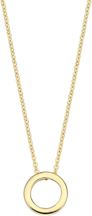 Blush Blush Collier met Hanger 3083YGO 14k Geelgoud met Rondje Glad 42cm