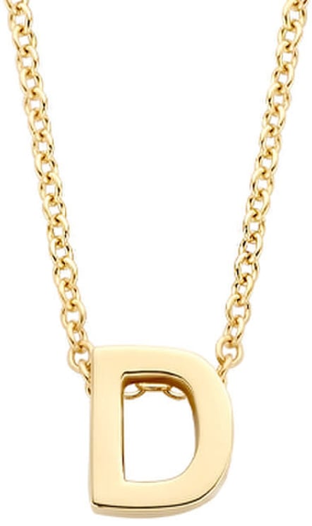 Blush Blush Collier met Hanger 3155YGO_D 14k Geelgoud met de letter D 42cm